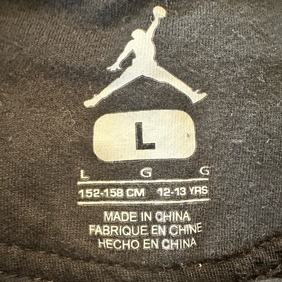 Jordan Boys Black Crew Neck Jumpman Sweatshirt Size Large Ages 12-13 - Picture 3 of 6